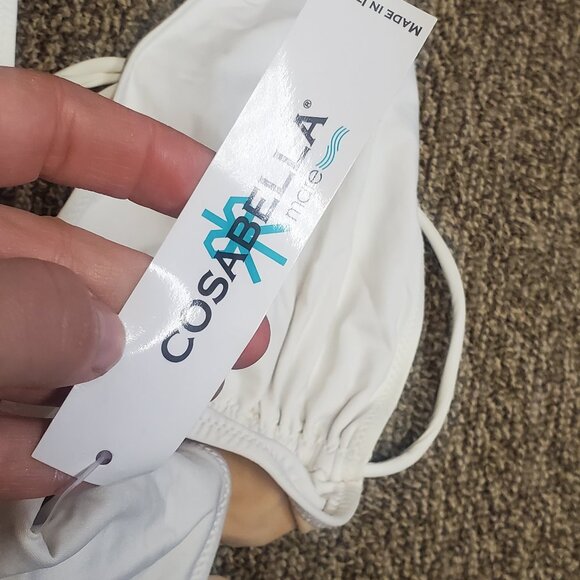 Cosabella Mare Sol One piece plunge cut out swimsuit White NWT L - Picture 2 of 6